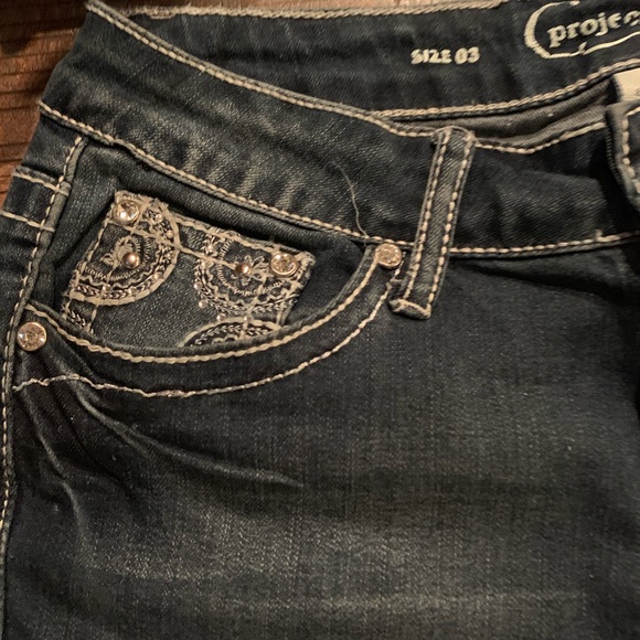 ❤️Project Indigo Juniors Size 3 Straight Leg Jeans - Picture 4 of 5